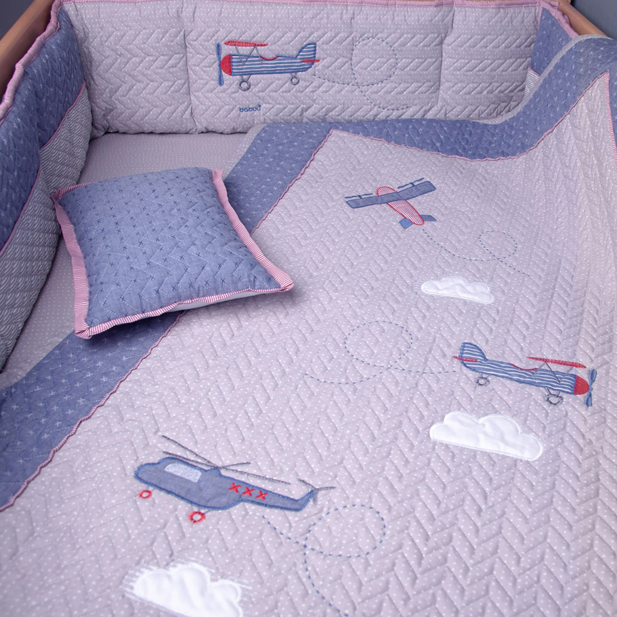 Juego de Cuna Avion Vintage