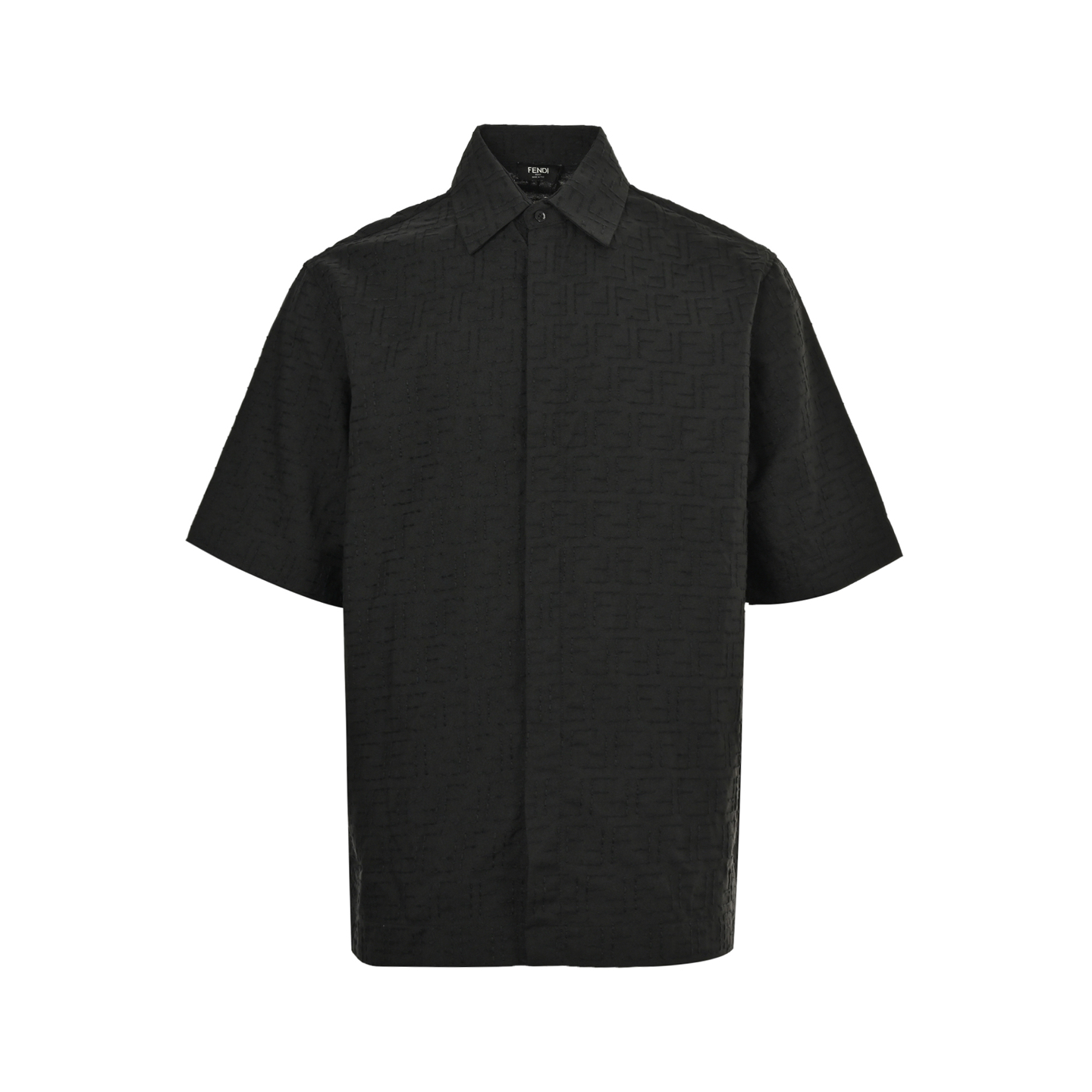 Fendi 25ss dark pattern full print FF suit short-sleeved shirt