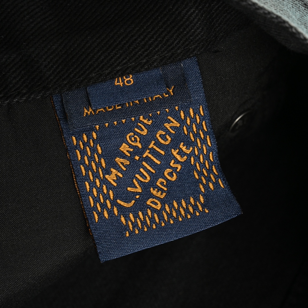 Louis Vuitton 24Fw all-over embroidered monogram gradient washed jeans