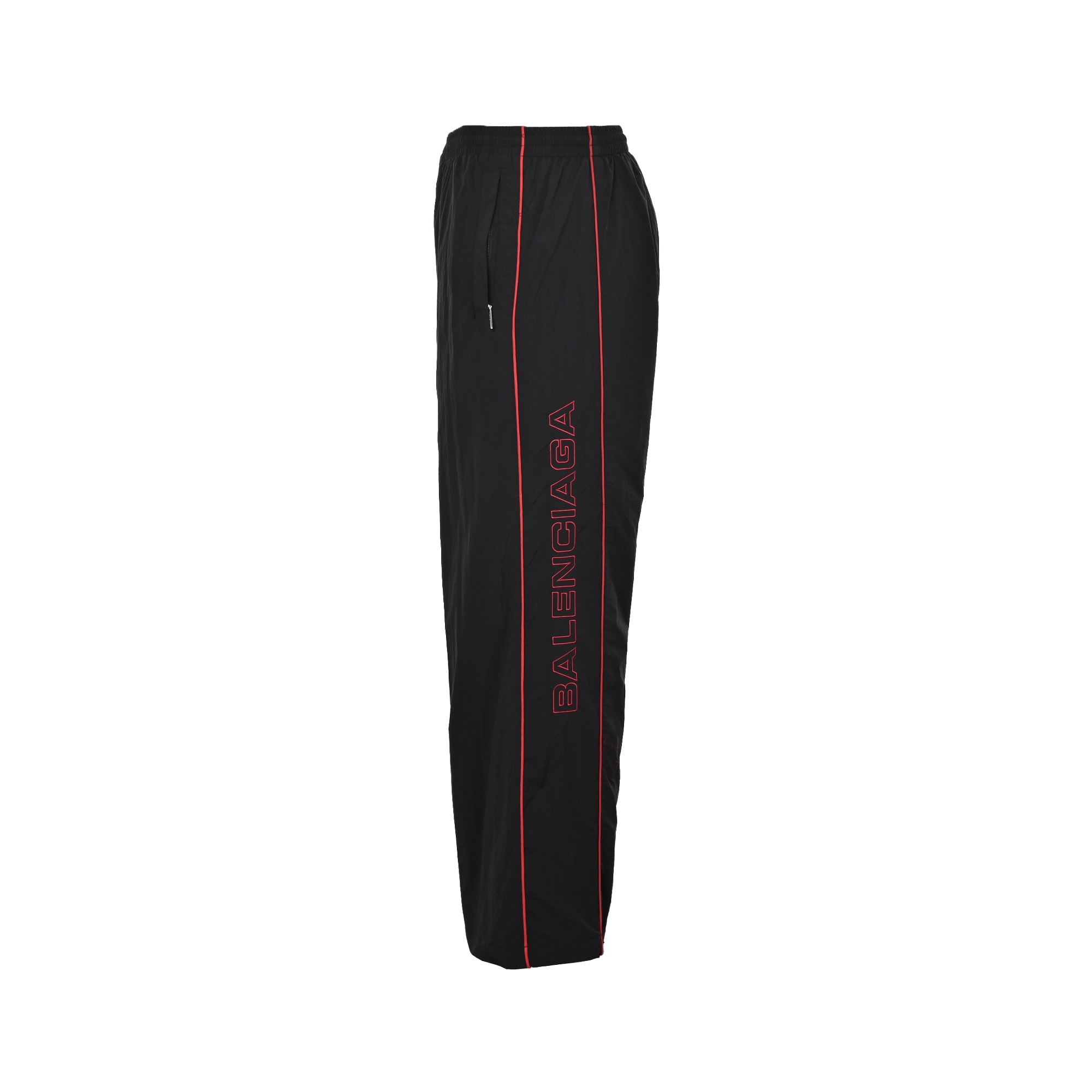 Balenciaga 24Fw Paris Lettering Manchester United Red Stripe Trousers