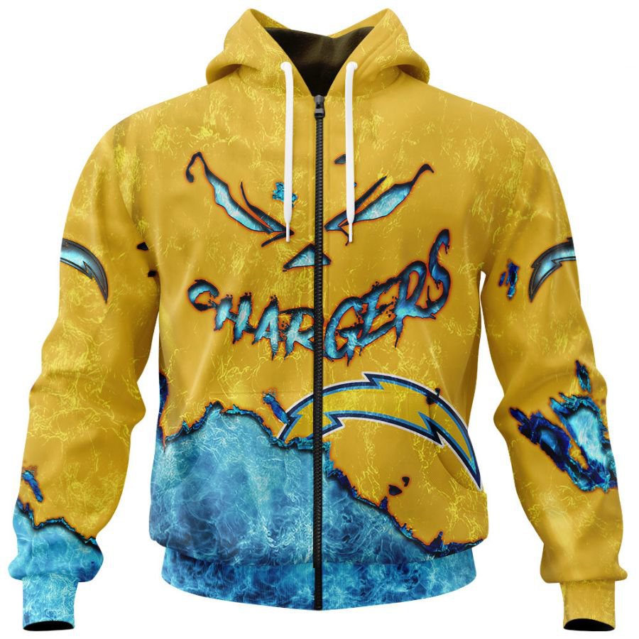 LOS ANGELES CHARGERS 3D HOODIE HALLOWEEN001