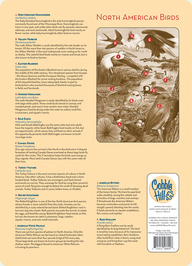 North American Birds (tray) | 35 Piece Tray