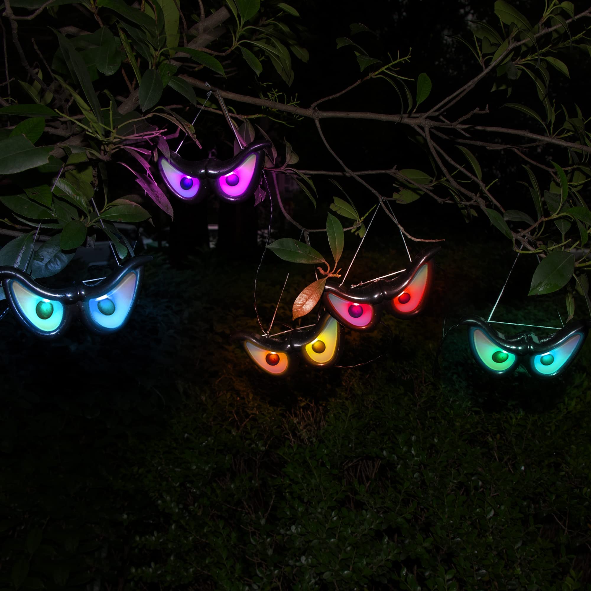 🔥ON SALE🔥Halloween Decorations, 5 Pack Glowing & Flashing LED Eye Lights