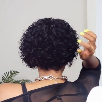 New AFFORDABLE CURLY BOB LACE FRONT BASIC CAP WIG