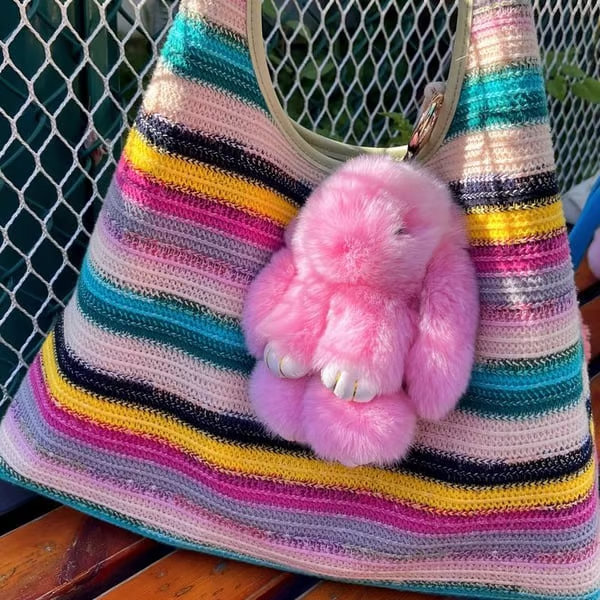 🐰 Handmade Soft Bunny Plush Pendant