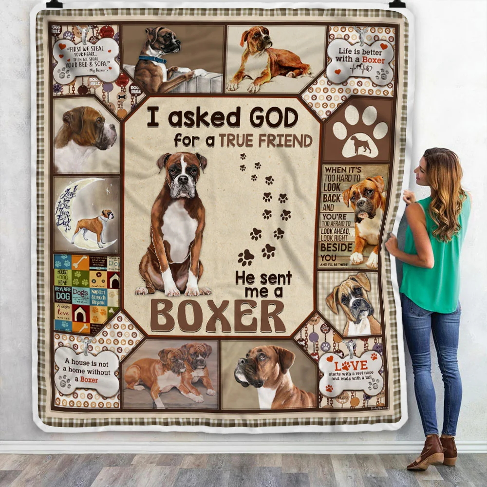 God Sent Me A Boxer Sofa Throw Blanket
