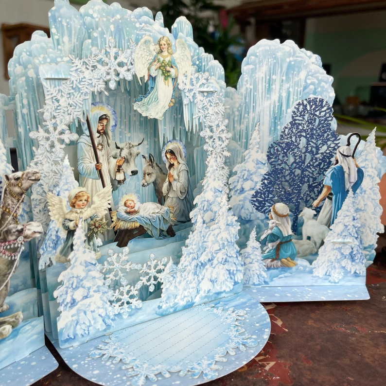 Winter Wonderland Nativity Pop-Up Christmas Card
