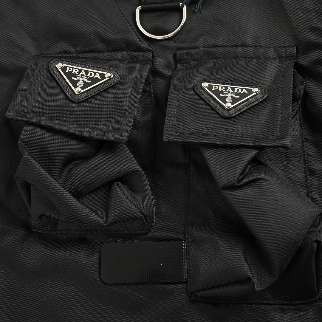 Prada 24ss multi-pocket nylon work jacket