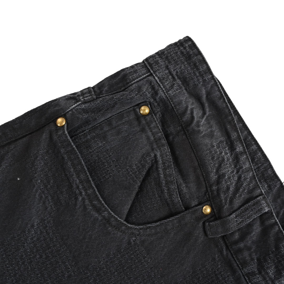 Louis Vuitton 24Fw Dark Checkerboard Jeans