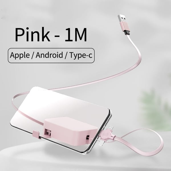 (🔥Last Day Promotion-SAVE 50% OFF) -- 3-in-1 Data Cable Phone Stand - Buy 3 Get 2 Free & Free Shipping