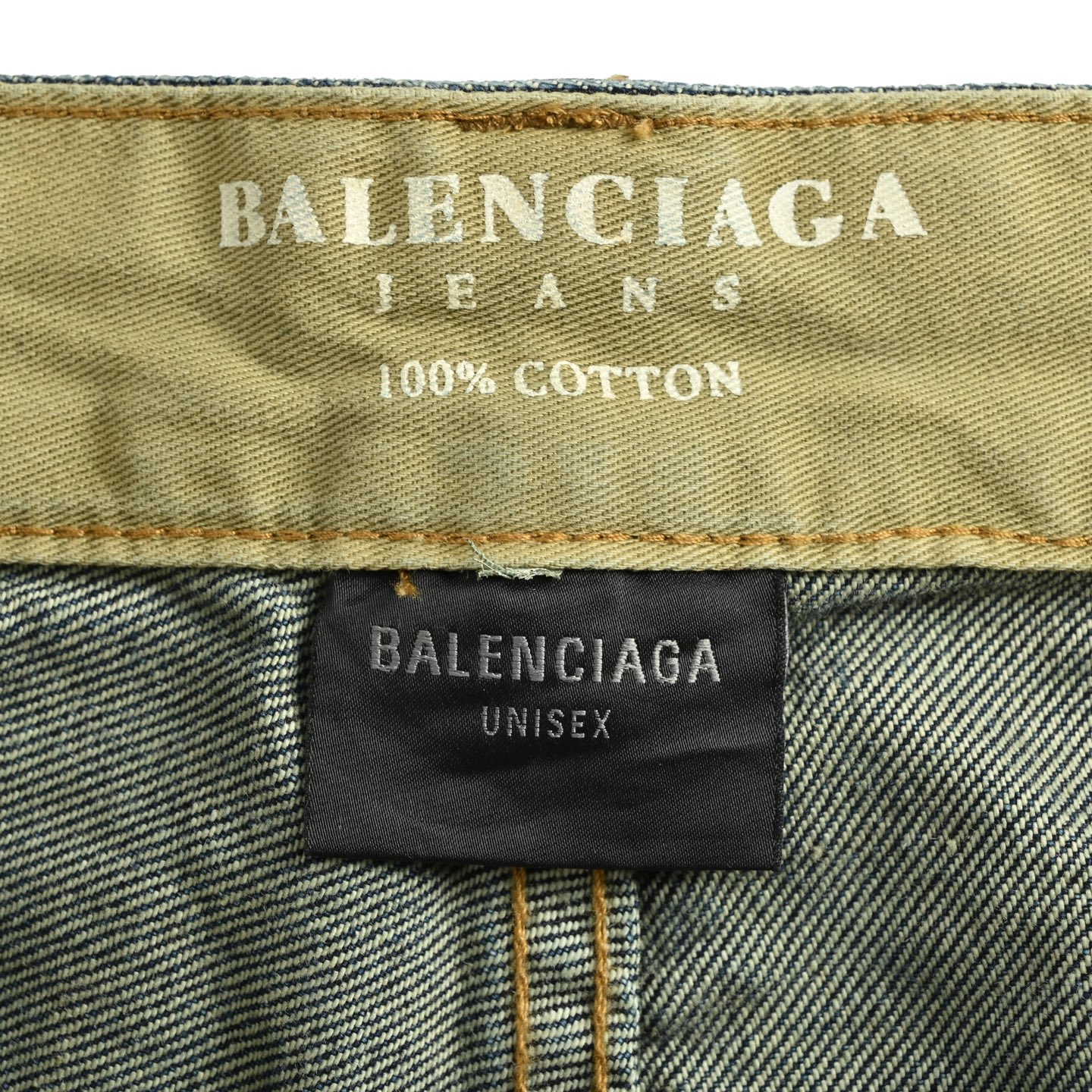 Balenciaga 25ss pocket embroidery washed distressed straight loose jeans