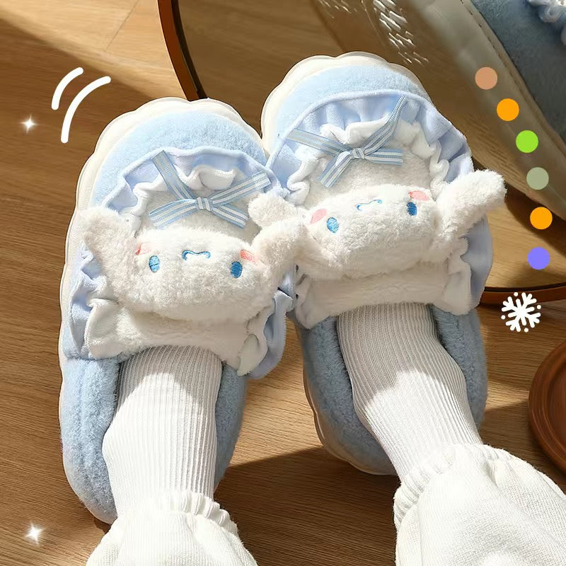 KT Fuzzy Fluffy Slippers Women Kawaii Slippers for Women Fluffy Kawaii House Slippers Cute Slippers