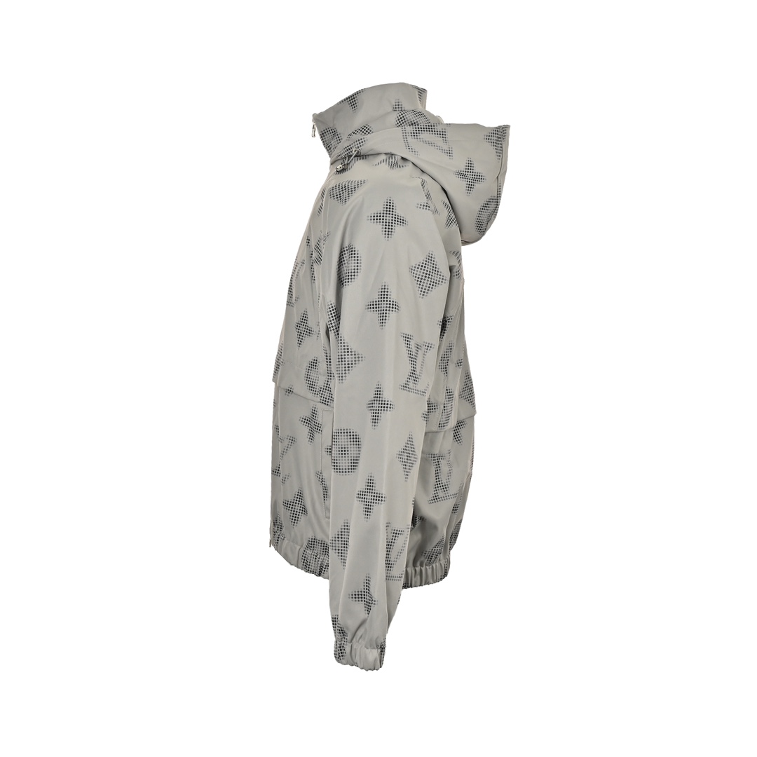 Louis Vuitton 24Fw monogram full print trench coat zipper jacket