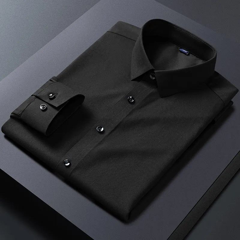 Stretchable Long Sleeve Button-up