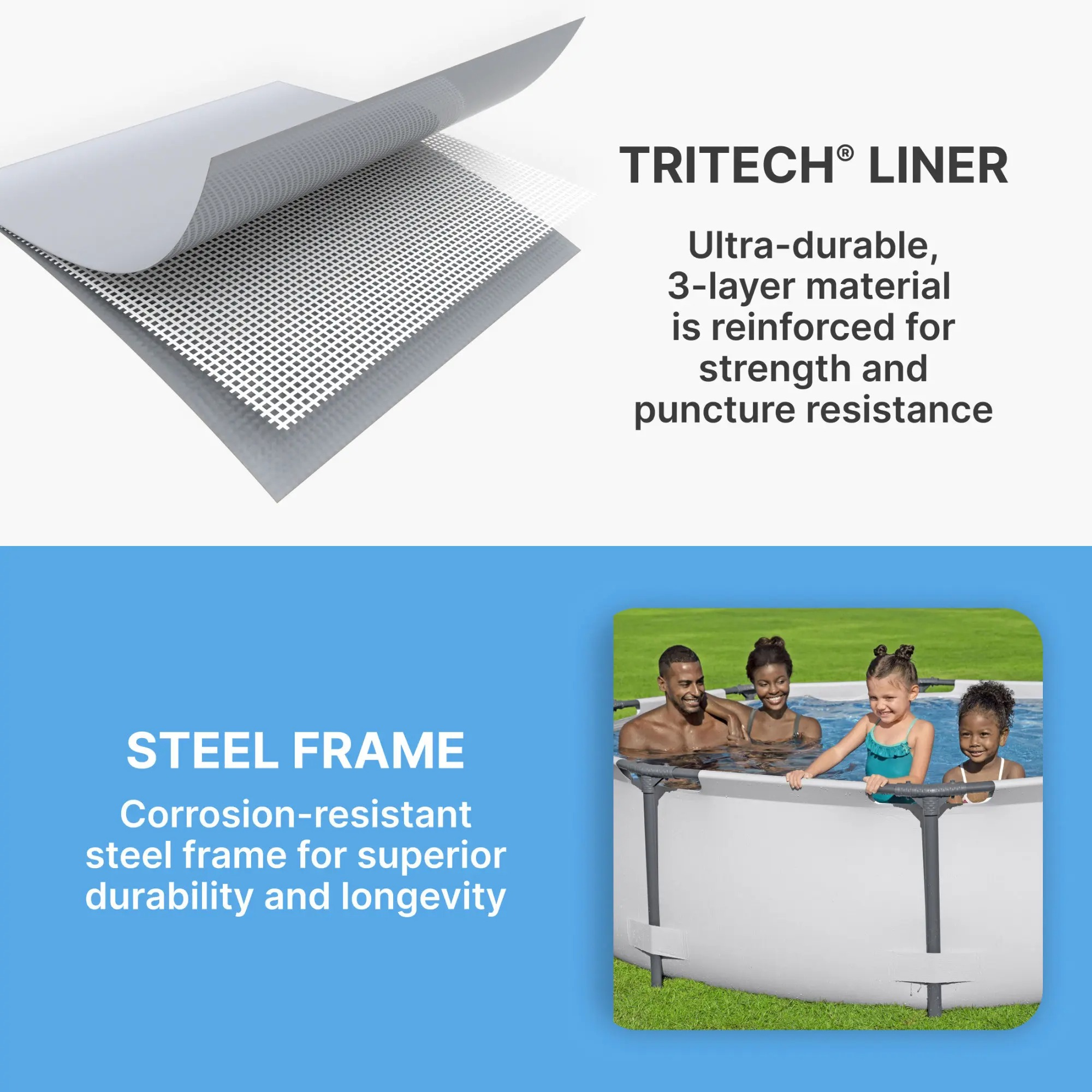 Bestway Steel Pro MAX Round Above Ground Outdoor Swimming Pool with Pump 30-42 Inch Deep