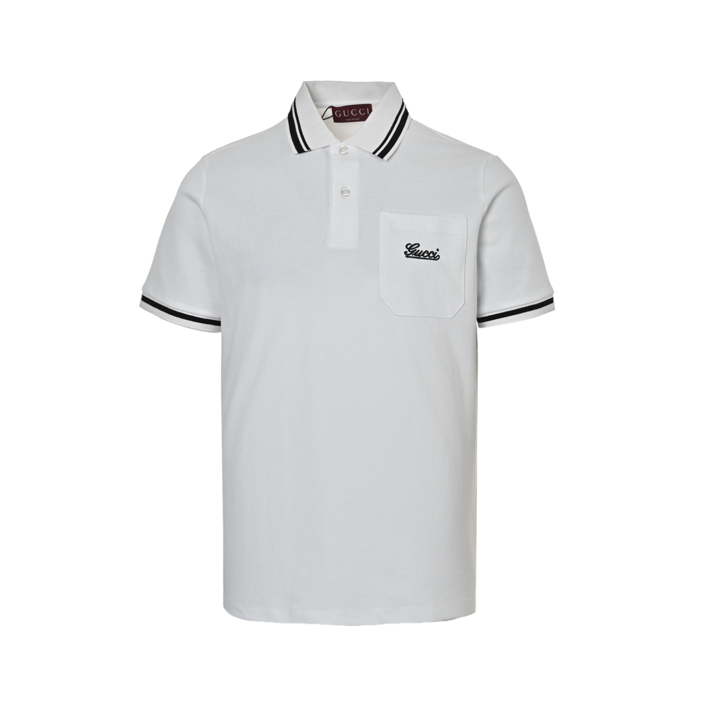 Gucci Chest Embroidered Letter Pocket Polo Short Sleeve