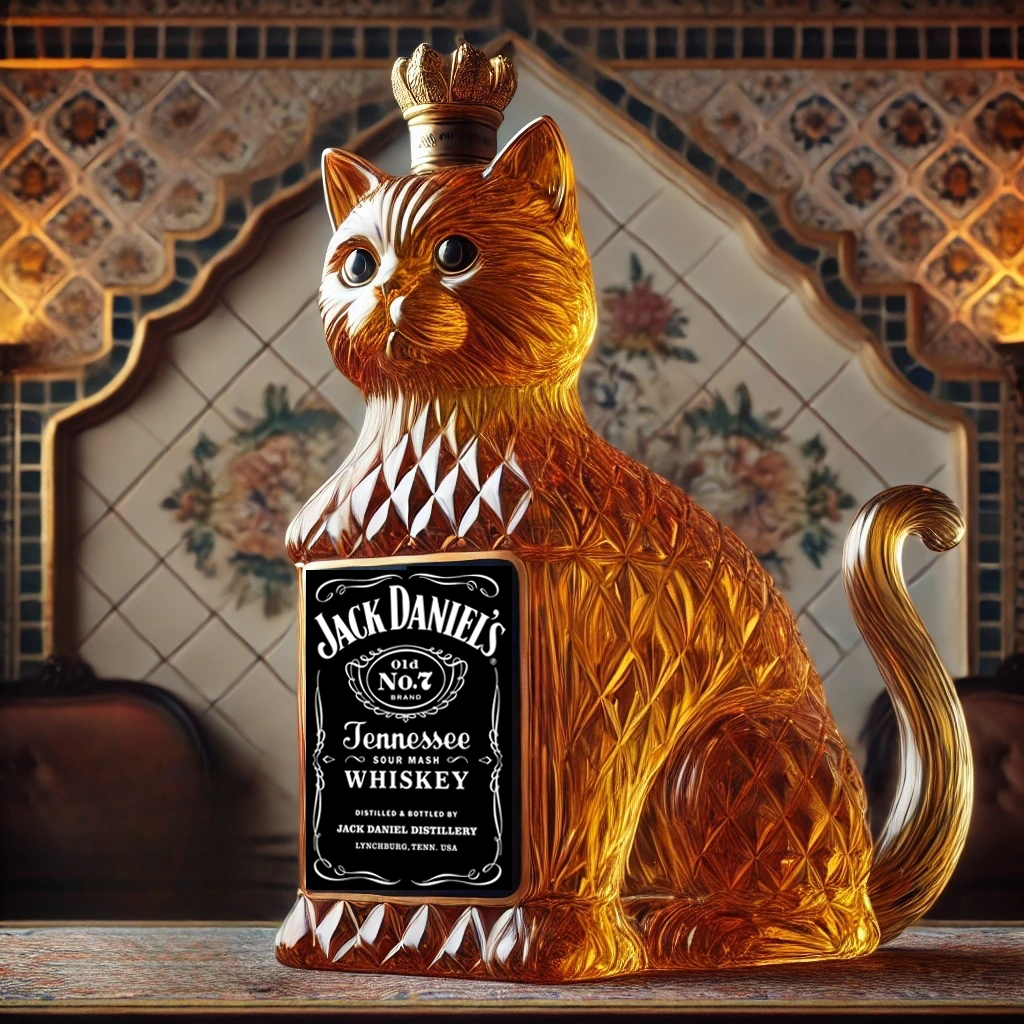 Persian Cat Whiskey Bottle