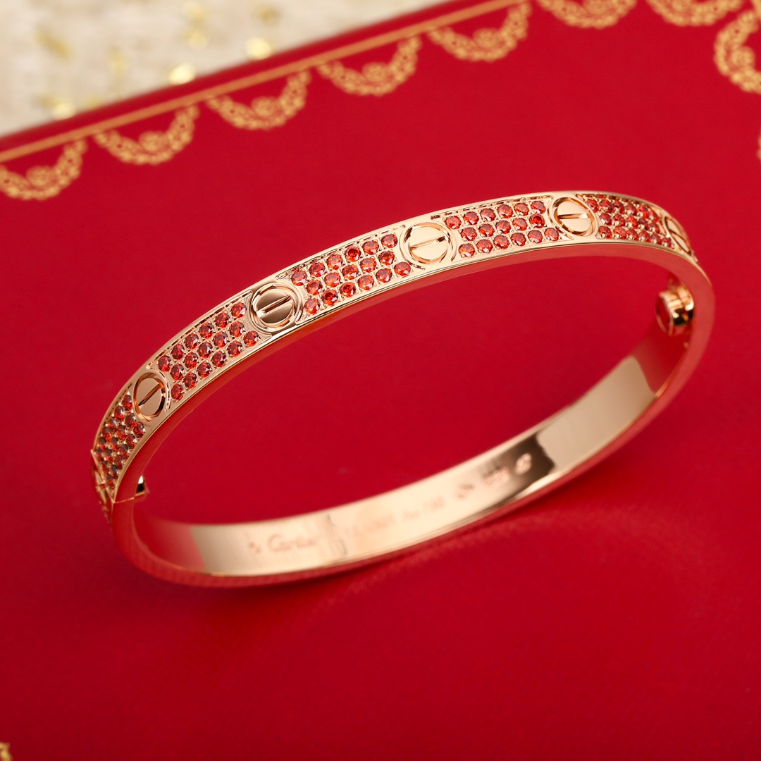 Cartier Love wide screw full diamond bracelet