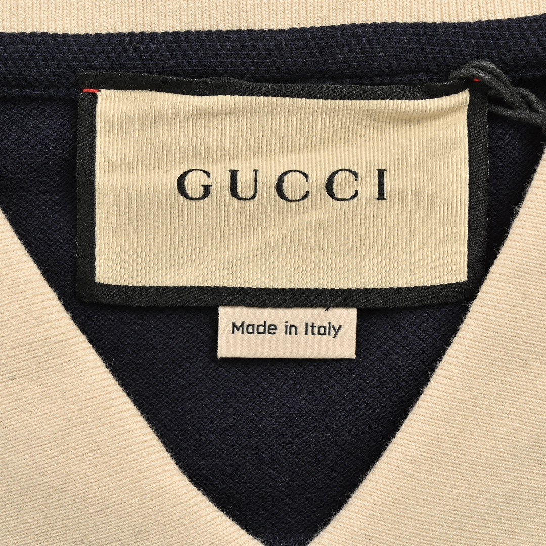 Gucci 24ss Polo short sleeve with double G embroidery on the chest