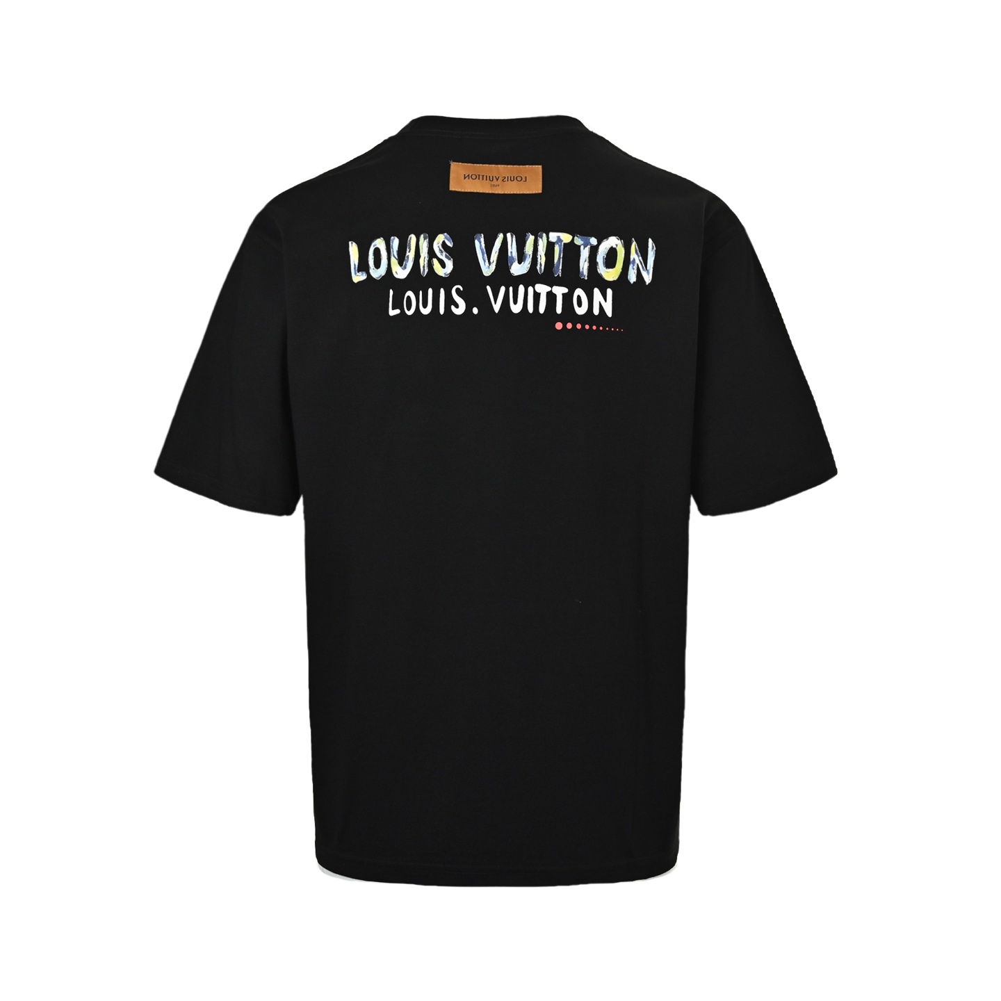 Louis Vuitton 25ss hand-painted camouflage lettering logo short sleeve