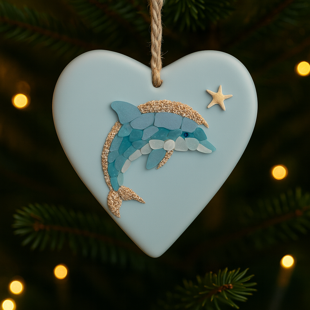 Friendship Sea Glass Christmas Ornament