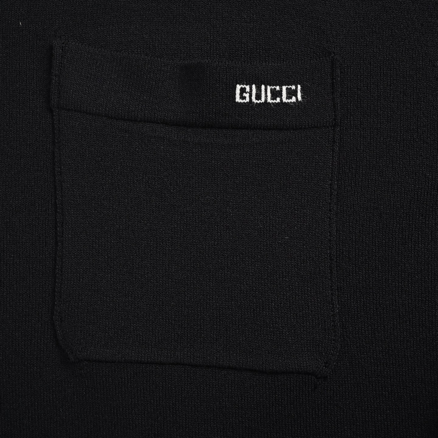 Gucci 25ss small logo intarsia knitted polo short sleeve