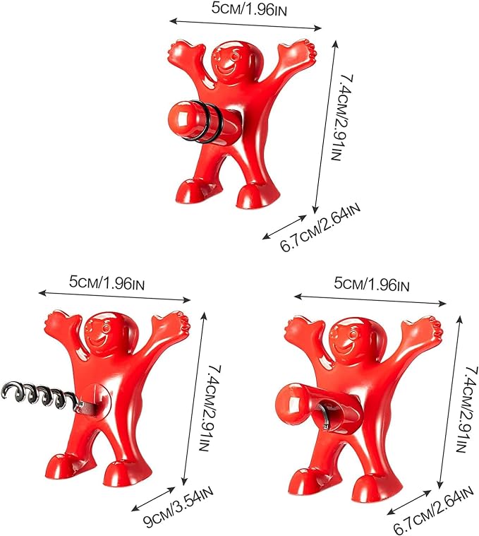 Funny Red Man  Wine Bottle Stopper Bottle