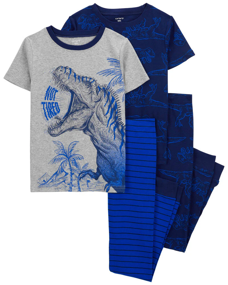 Carter's 4-Piece Dinosaur Cotton Blend Pyjamas