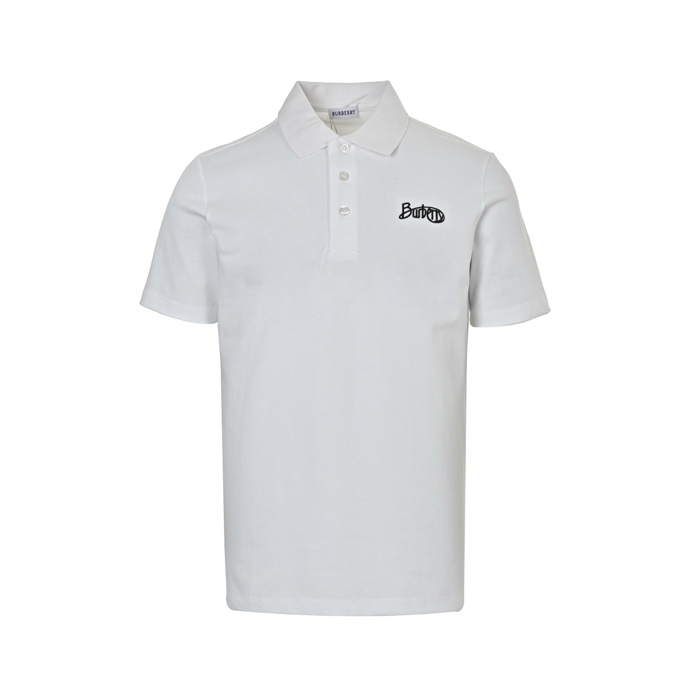 Burberry 25ss cursive lettering embroidered Polo short sleeve