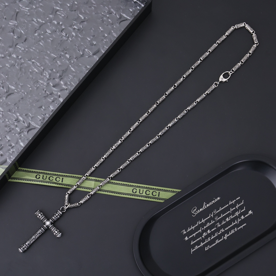 Gucci Anger Forest Series Cross Vintage Necklace