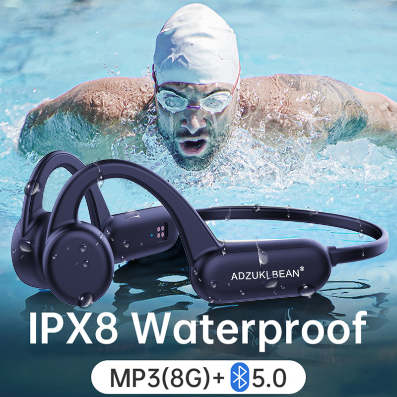 New Bone Conduction Swimming Headset Bluetooth IPX8/IPX4 Waterproof Earphone Wireless Sports Headphones With Mic Stereo Earbuds