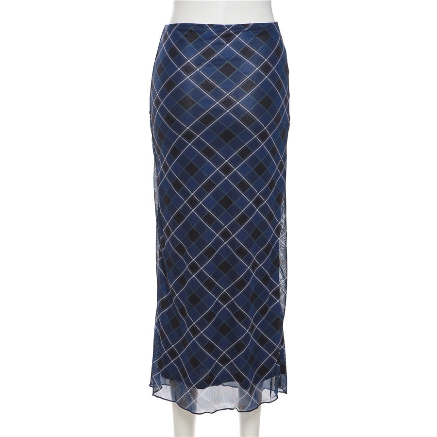 So Long 90s Punk Plaid Skirt