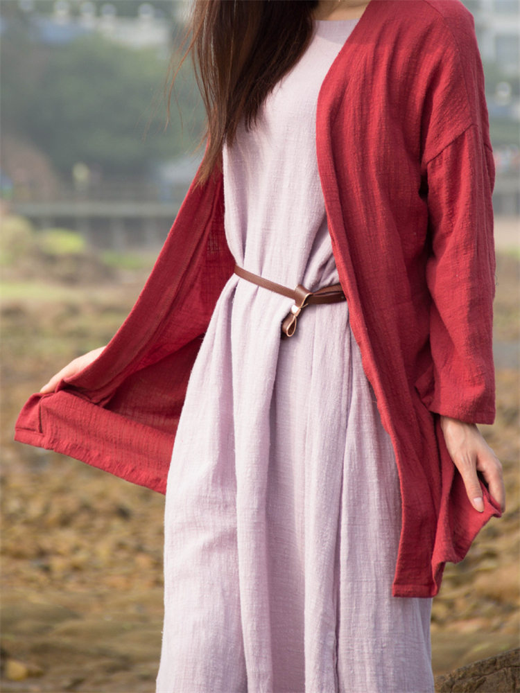 Basic Oversize Breathable Linen Cotton Cardigan