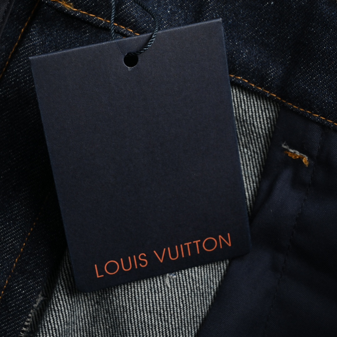 Louis Vuitton 24Fw all over print monogram logo embroidery suit jeans