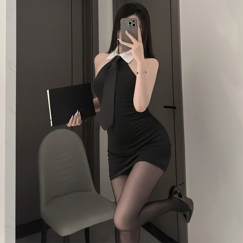 Sexy Tie Backless Lingerie Dress