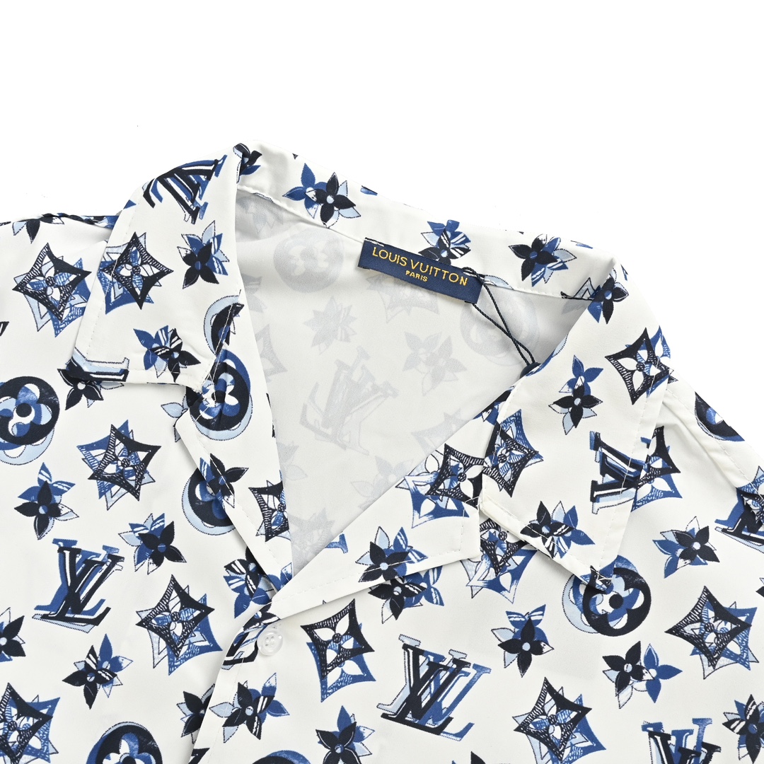 Louis Vuitton 24ss full print overlapping monogram short sleeve shirt
