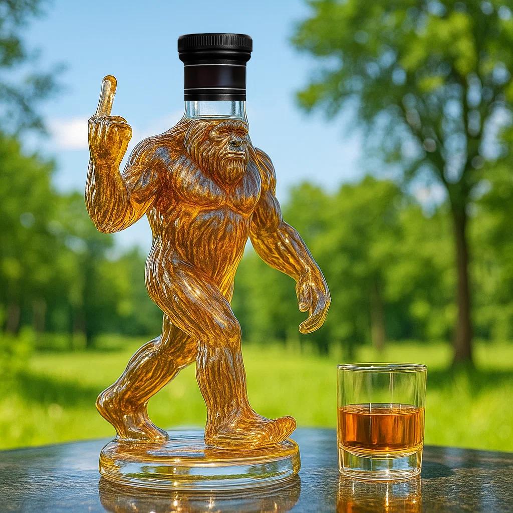 Funny Bigfoot Whiskey Bottle