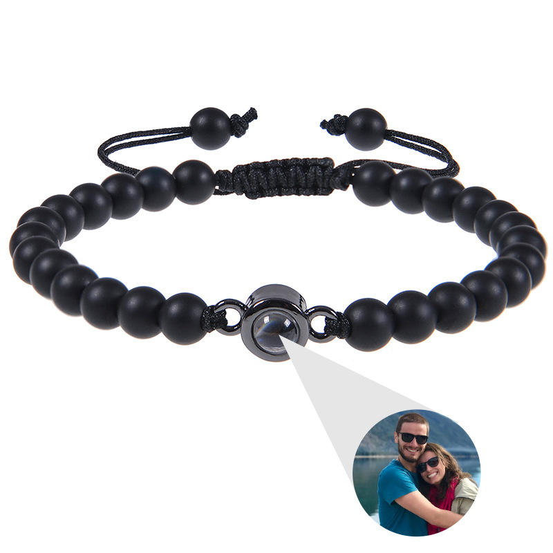 Personalized Photo Projection Beads Bracelet Sincere Gift For Her