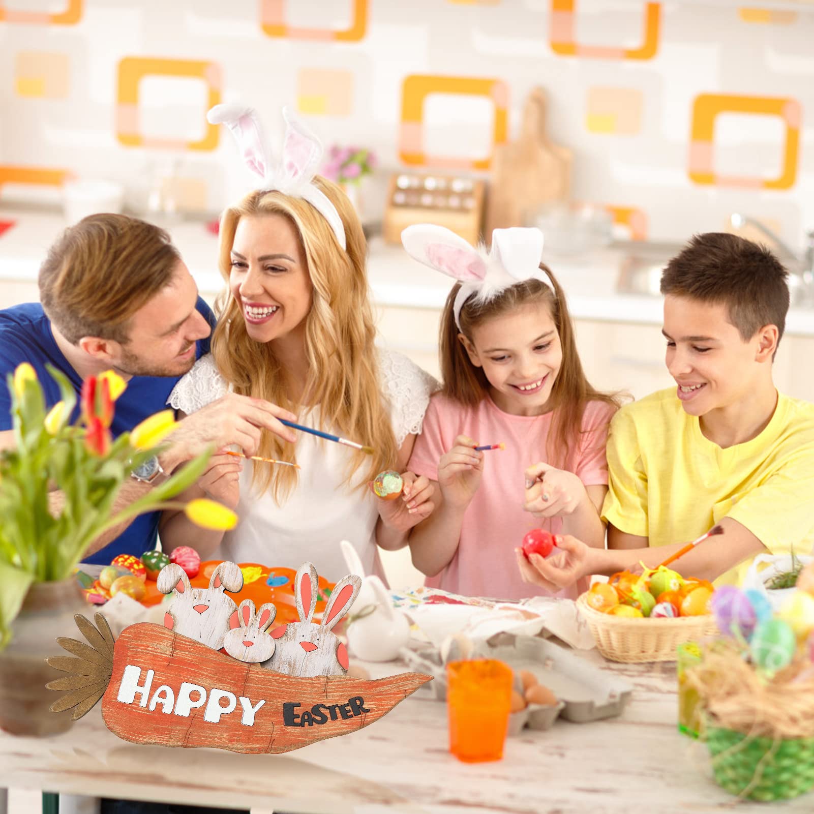 🔥Last Day Promotion-[SAVE 50% OFF]--Happy Easter Bunny Carrot Sign Decoration--BUY 2 GET FREE SHIPPING