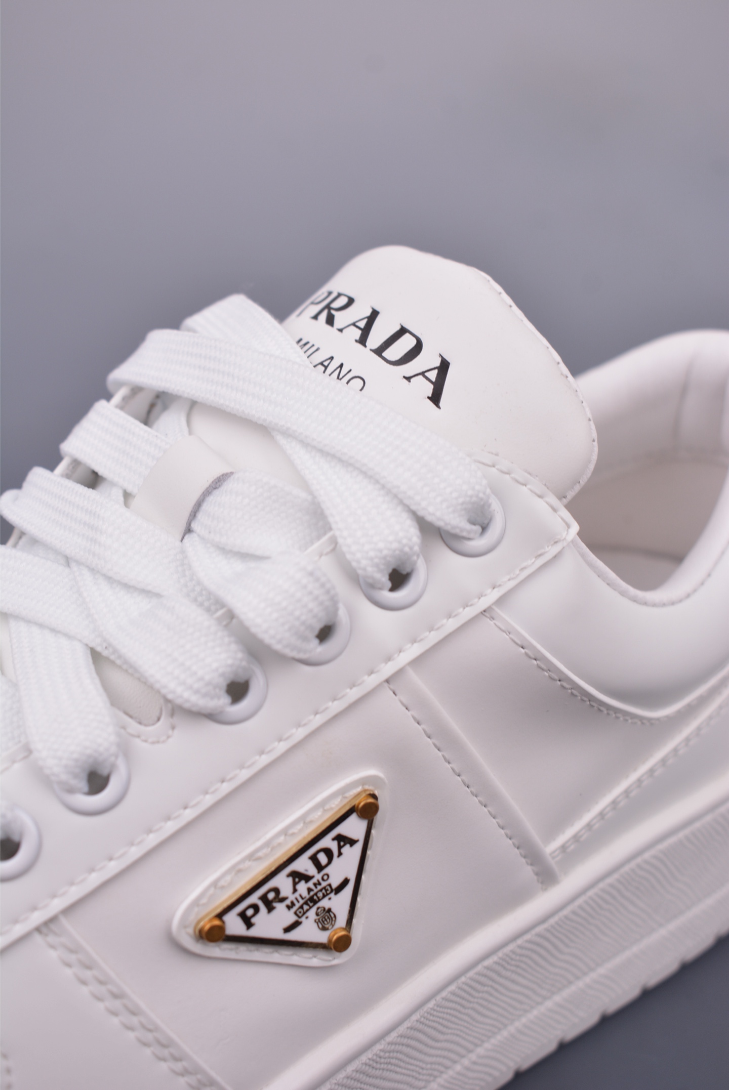 Prada Downtown Bold series thick-soled casual shoes all white 1E792M_3LPG_F0P09_F_050
