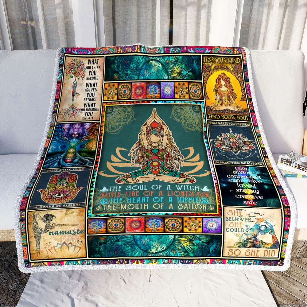 Yoga Namaste Sofa Throw Blanket