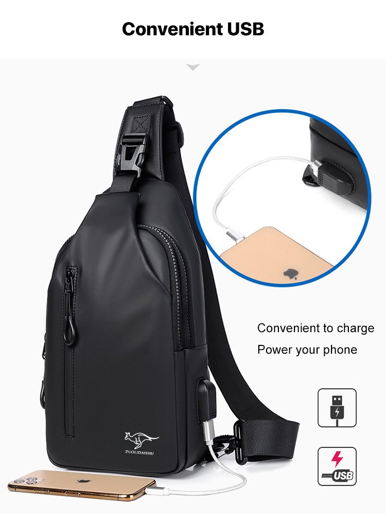 🔥Last Day Promotion-[SAVE 50% OFF]--New Fashionable USB Portable Chest Bag--BUY 2 GET 10% OFF & FREE SHIPPING