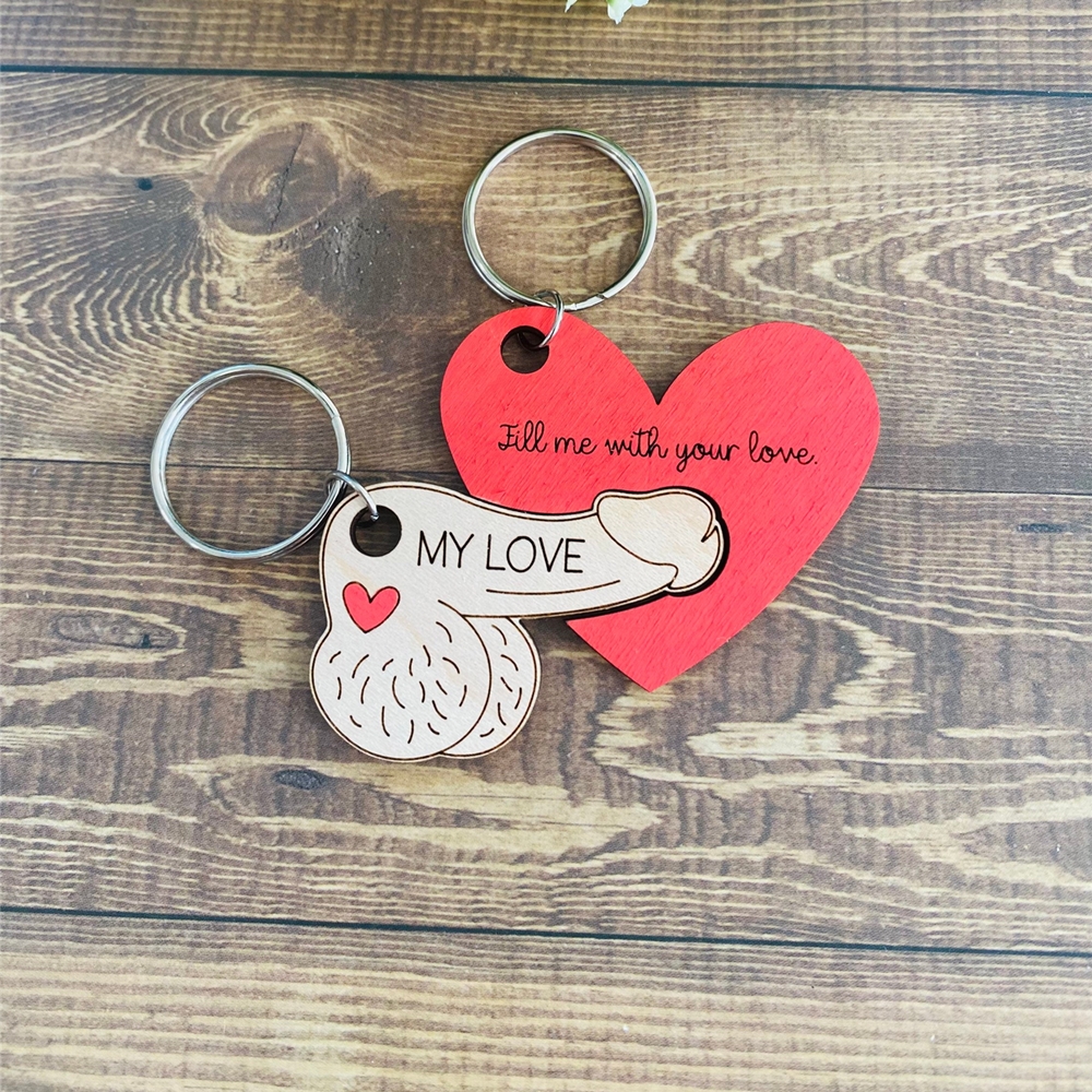Fun couple keychain
