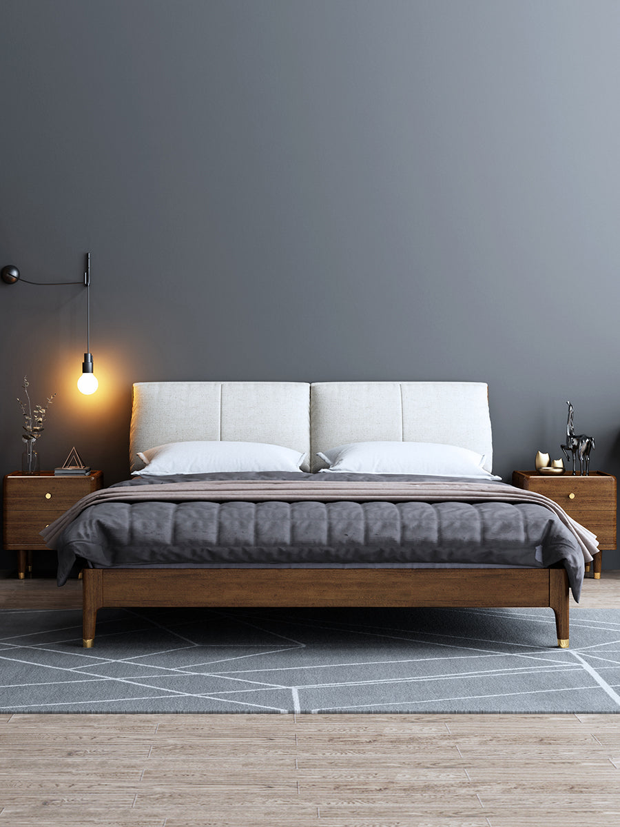 JOSEPH Nordic Walnut Bed 1/2 / 1.5/ 1.8 m