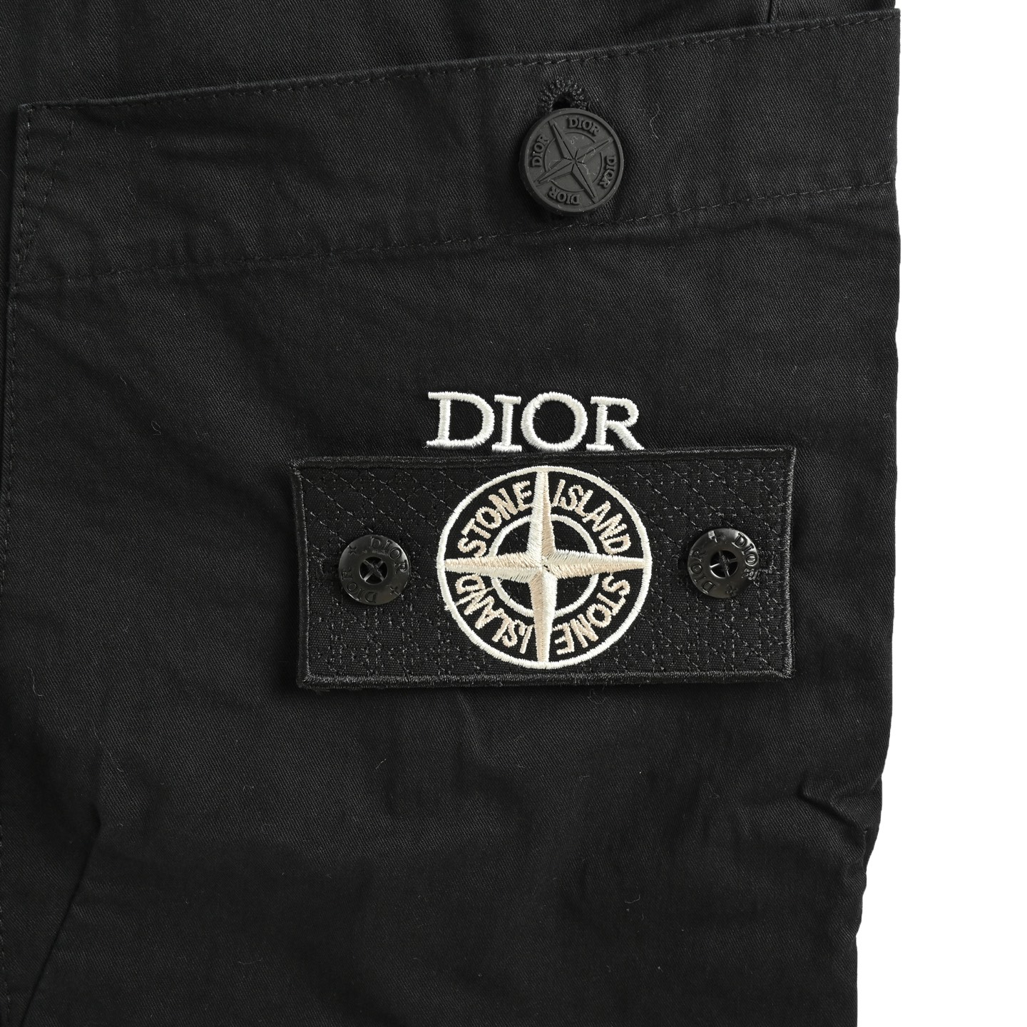 Dior 25ss Stone Island collaboration logo shorts