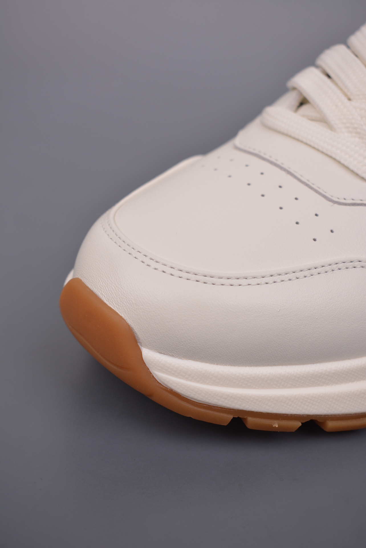 Prada PRAX 01 Triangle Logo Leather Sneakers off-white 3D936M_3LF5_FG000