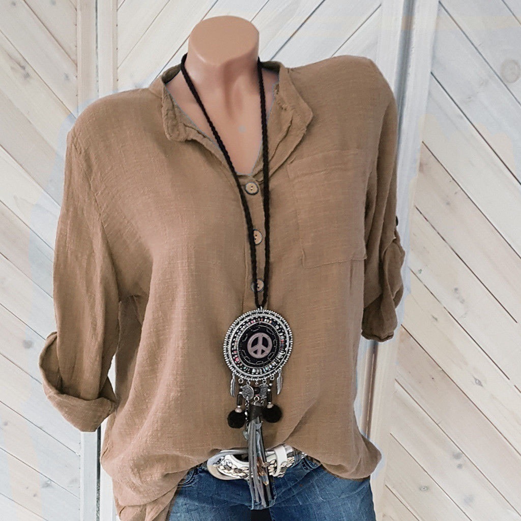 Casual Button Pocket Comfy T-Shirt