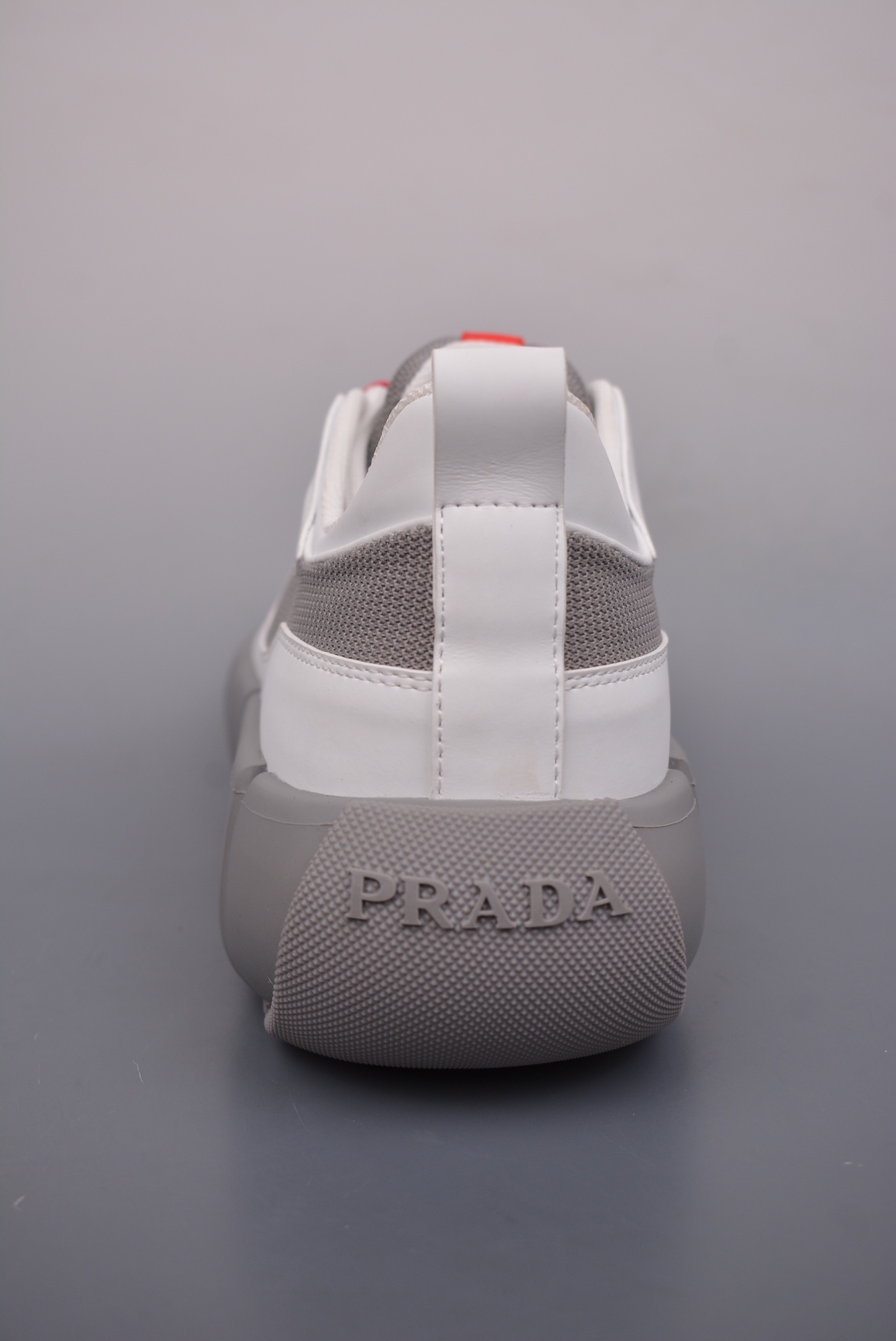 Prada 3D Cloudbust Thunder Technical Sneakers White Dark Gray Red 1E804M3LKI-AJ6493