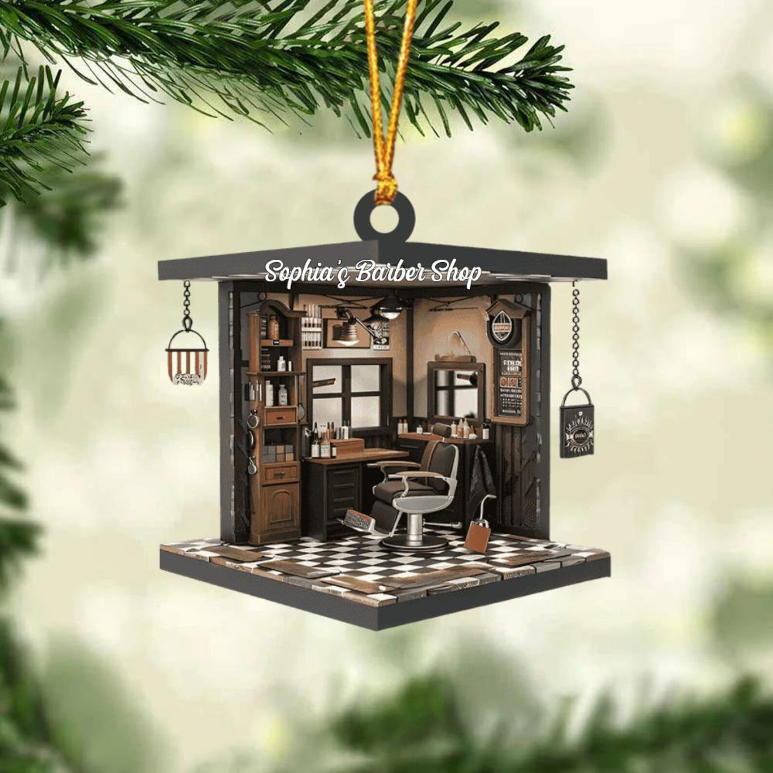2024 New Release Personalized Hair Salon  Ornament Gift For Hairdresser