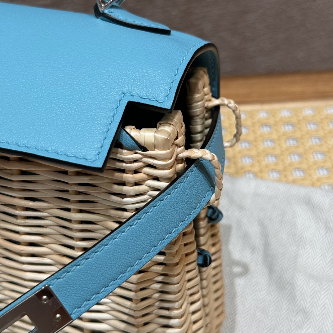 Hermès Kelly Picnic p3Bleu De Nord (Handmade to order)